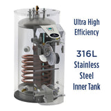 80 Gal. Ultra-High Efficiency/High Output 10 Year 76,000 BTU Natural Gas Water Heater with Durable Stainless Steel Tank - Super Arbor