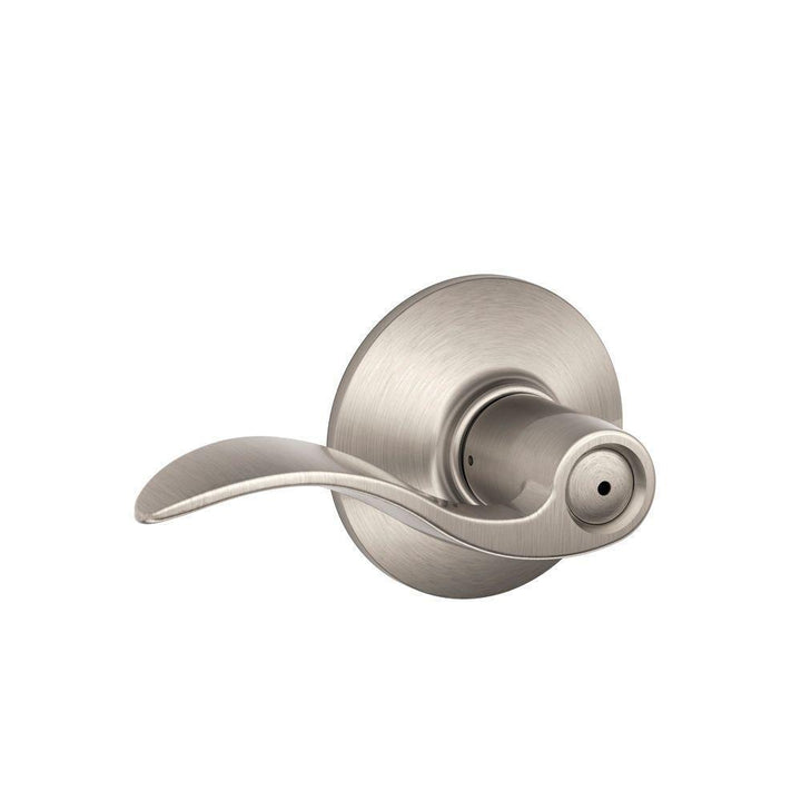 Accent Satin Nickel Privacy Bed/Bath Door Lever (2-Pack) - Super Arbor