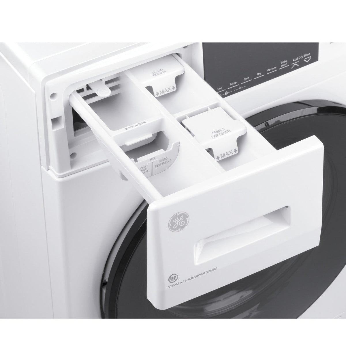 GE 2.4 cu. ft. White High-Efficiency 120-Volt Ventless Electric All-in-One Washer Dryer Combo