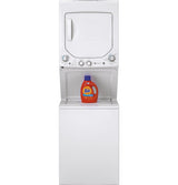 GE White Laundry Center with 2.3 cu. ft. Washer and 4.4 cu. ft. 240-Volt Vented Electric Dryer, GUD24ESSMWW