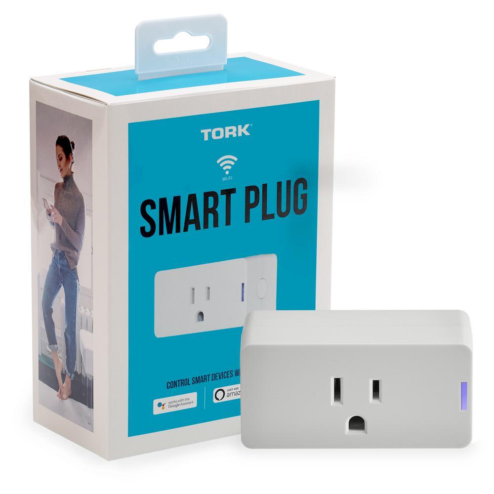 Smart Plug Indoor Wi-Fi 3-Prong Single Outlet Plug Alexa/Asst Compatible, Remote Access, Multi Control and Schedule - Super Arbor