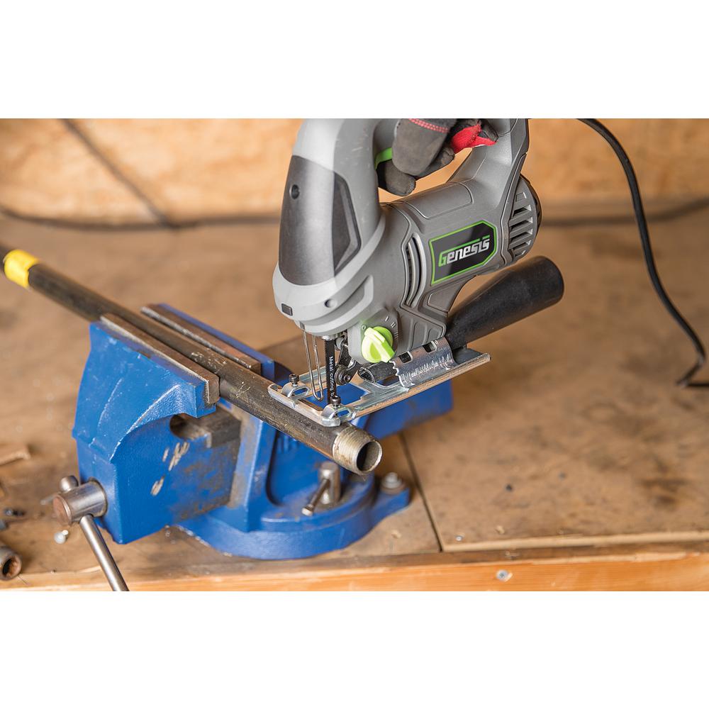 5.0 Amp Variable Speed Jig Saw with Quick-Change, 4-Position Orbit, Adjustable Base, Rip Guide and Blades - Super Arbor