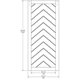 37 in. x 84 in. Herringbone Grey Finished Vinly Sliding Barn Door with Black Hardware Kit - Super Arbor