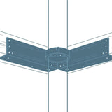 Everbilt 2-3/8 in. Galvanized Steel Chain Link Fence Corner Wood Post Adapter