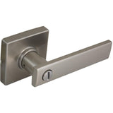 Westwood Matte Black Bed/Bath Door Lever with Square Rose