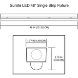4 ft. 125-Watt Equivalent Integrated LED Cool White (4000K) Linear Single Strip Flush Mount White Strip Light Fixture - Super Arbor