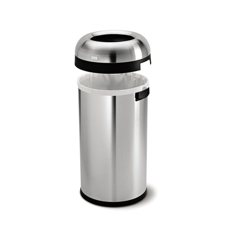 simplehuman 60-Liter Brushed Stainless Steel Steel Touchless Trash Can with Lid