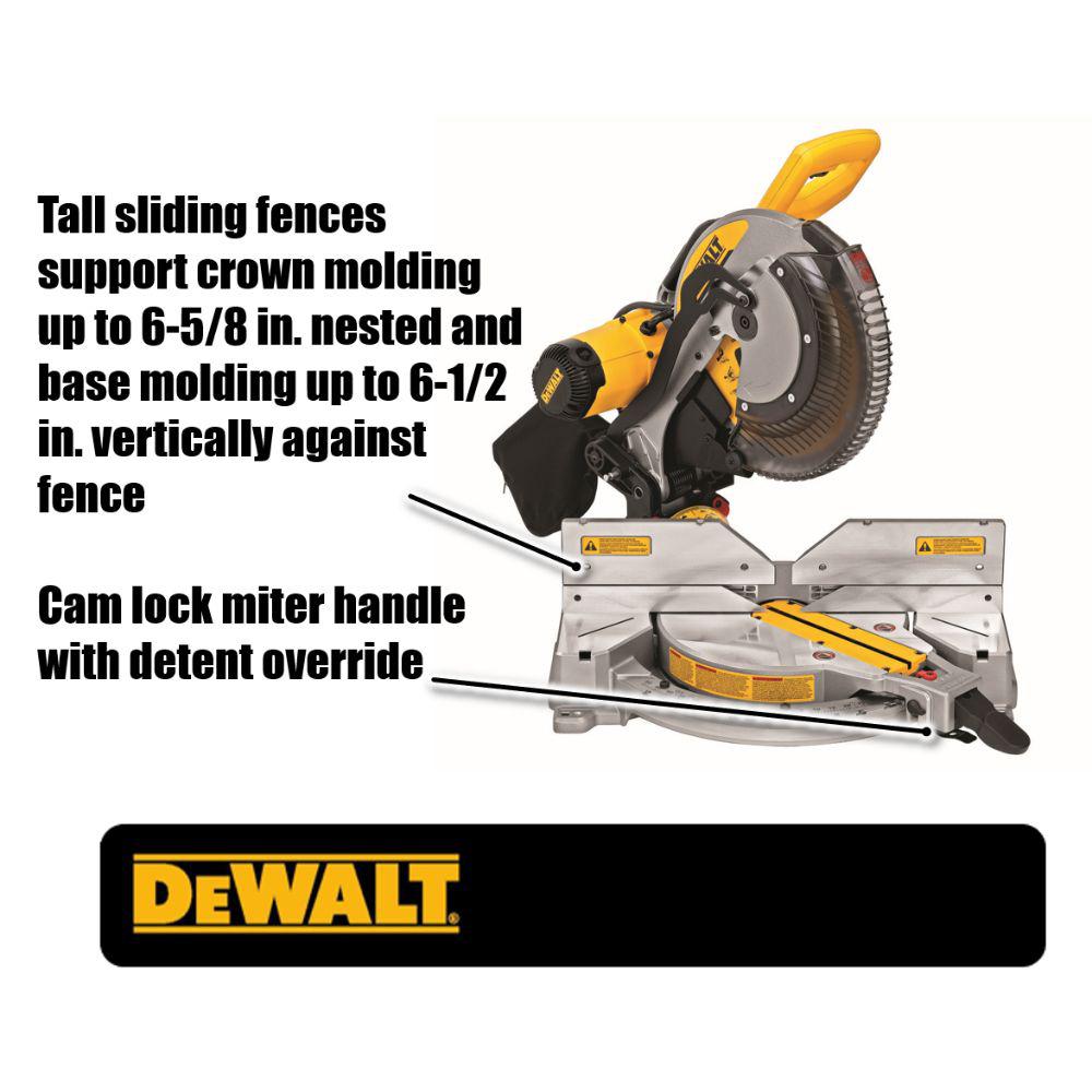 15 Amp Corded 12 in. Double Bevel Compound Miter Saw with Bonus Heavy-Duty Work Stand - Super Arbor