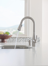 Moen Essie Single-Handle Pull-Down Kitchen Faucet with Reflex and Power Clean, Spot Resist Stainless (87014SRS)