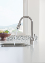 Moen Essie Single-Handle Pull-Down Kitchen Faucet with Reflex and Power Clean, Spot Resist Stainless (87014SRS)