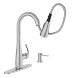 Moen Essie Single-Handle Pull-Down Kitchen Faucet with Reflex and Power Clean, Spot Resist Stainless (87014SRS)