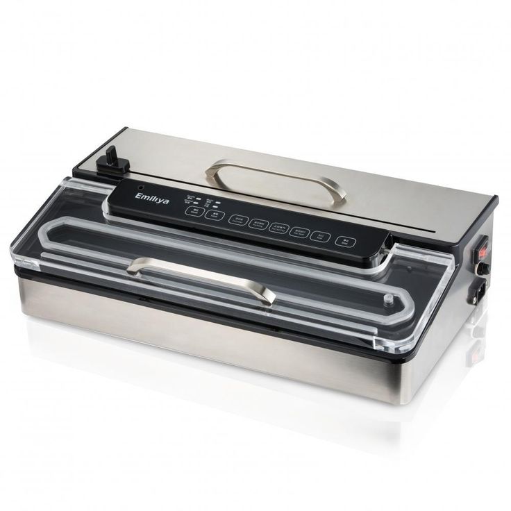 White Kitchen Pro Stainless Steel Food Vacuum Sealer System - Countertop Electric Air Seal Preserver with Air Vac Bags