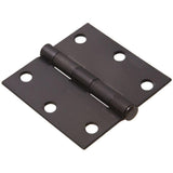3-1/2 in. White Residential Door Hinge with 5/8 in. Round Corner Removable Pin Full Mortise (9-Pack) - Super Arbor