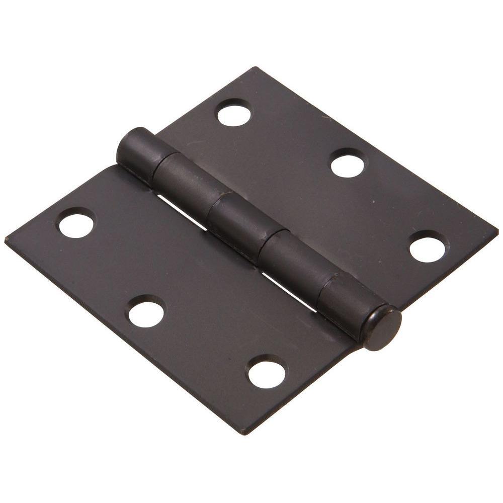 3-1/2 in. White Residential Door Hinge with 5/8 in. Round Corner Removable Pin Full Mortise (9-Pack) - Super Arbor