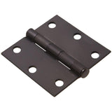 3-1/2 in. White Residential Door Hinge with 5/8 in. Round Corner Removable Pin Full Mortise (9-Pack) - Super Arbor