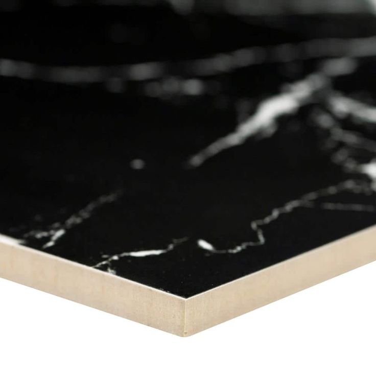 Aashini Black 16 in. x 32 in. Polished Porcelain Floor and Wall Tile (14.20 sq. ft./Case)