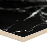 Aashini Black 16 in. x 32 in. Polished Porcelain Floor and Wall Tile (14.20 sq. ft./Case)
