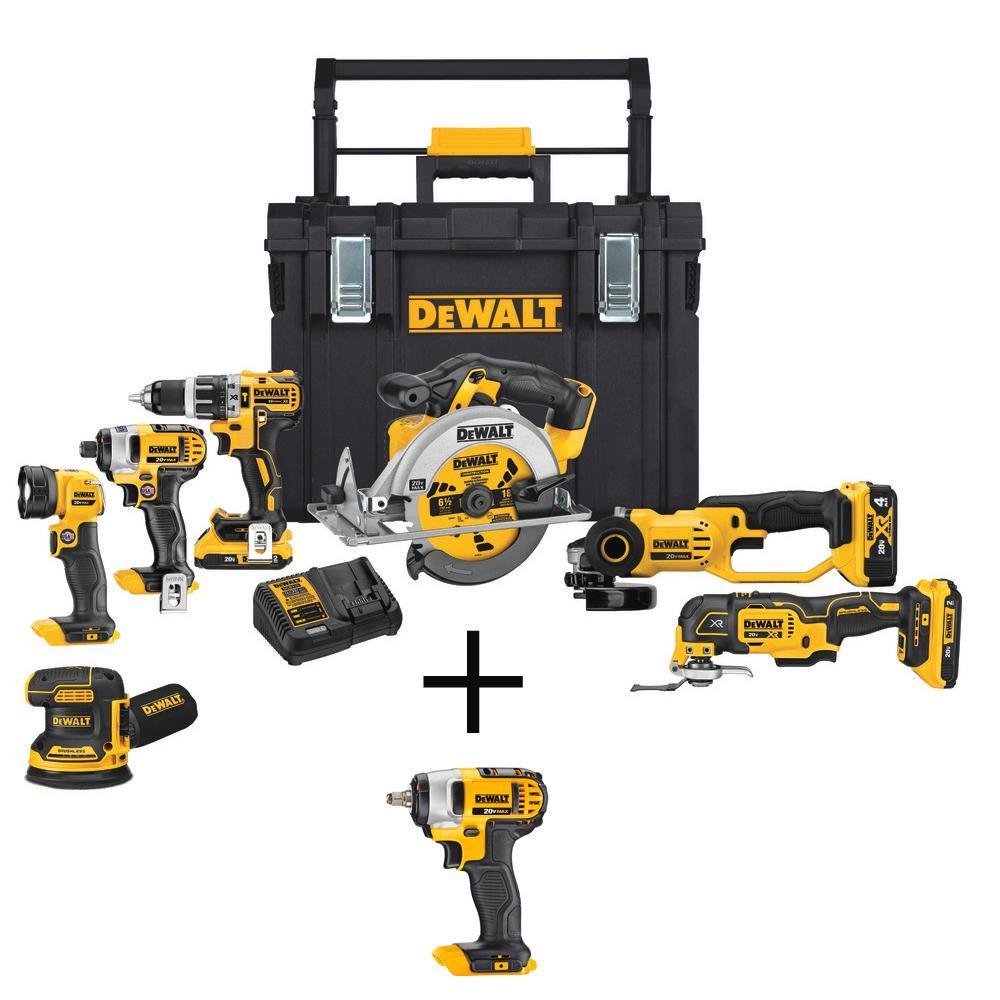 20-Volt Max Lithium-Ion Cordless Combo Kit (10-Tool) w/ (2) Batteries 2.0Ah, Charger & Tool Bag - Super Arbor