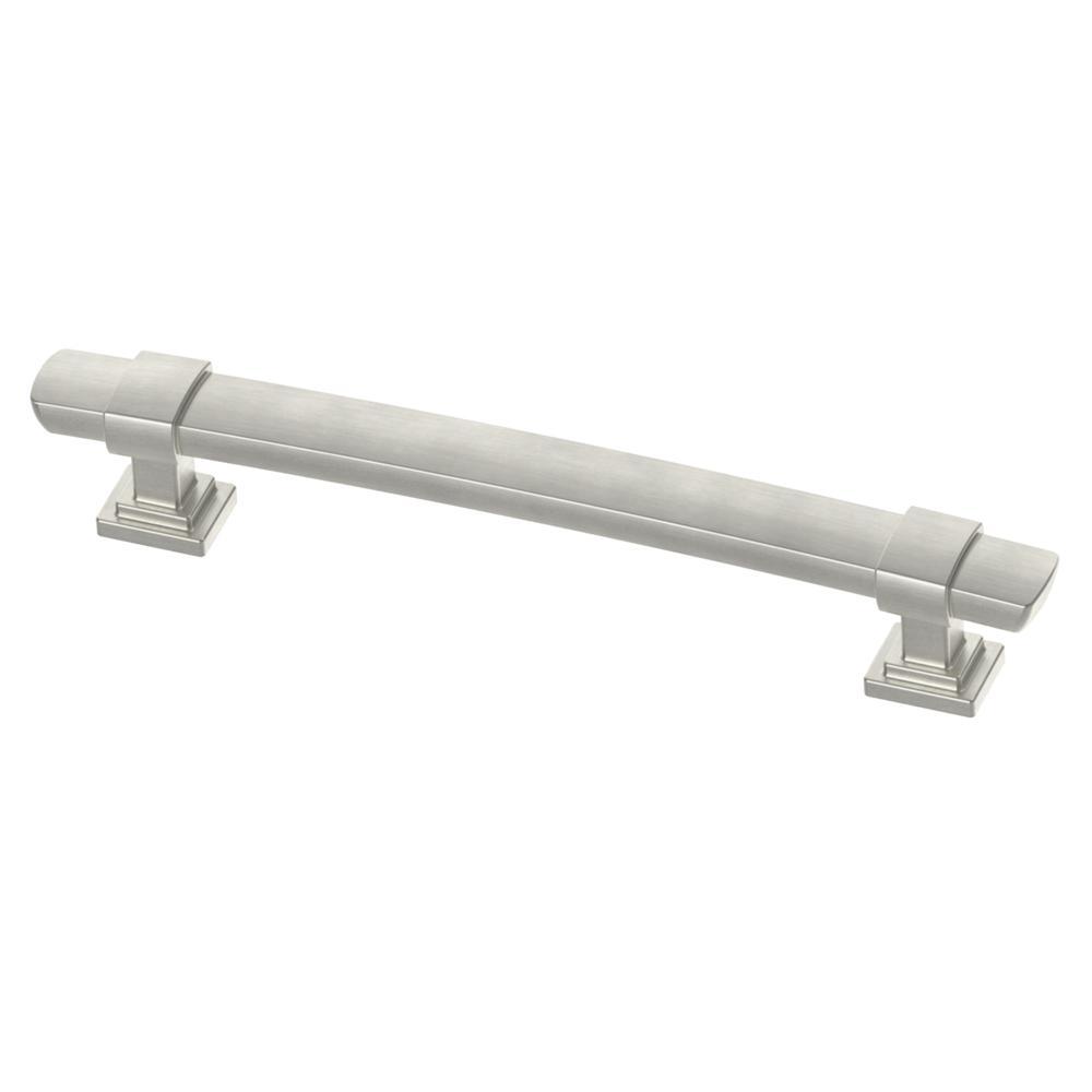 Wrapped Square 3 in. (76mm) Center-to-Center Satin Nickel Drawer Pull - Super Arbor