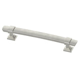 Wrapped Square 3 in. (76mm) Center-to-Center Satin Nickel Drawer Pull - Super Arbor