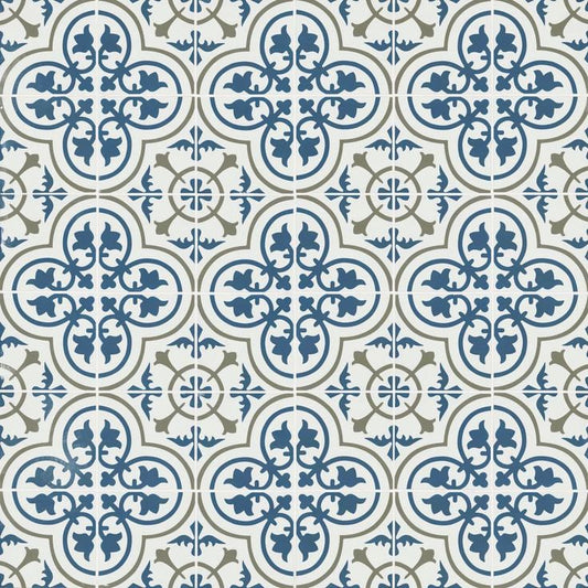 Encaustic Zenzibar 8 in. x 8 in. Matte Porcelain Floor and Wall Tile (5.16 sq. ft./Case)
