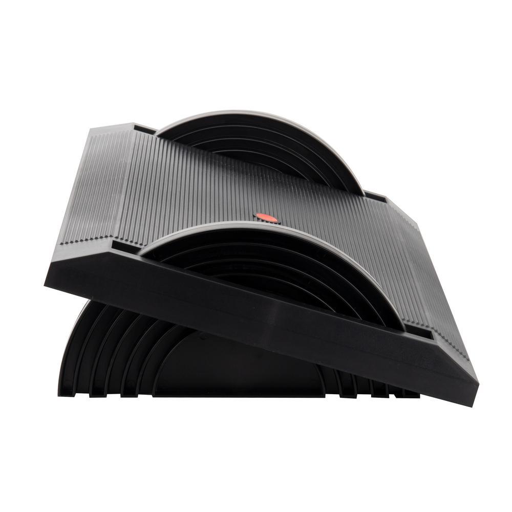 Black Plastic Adjustable Foot Rest for Under Desk - Super Arbor