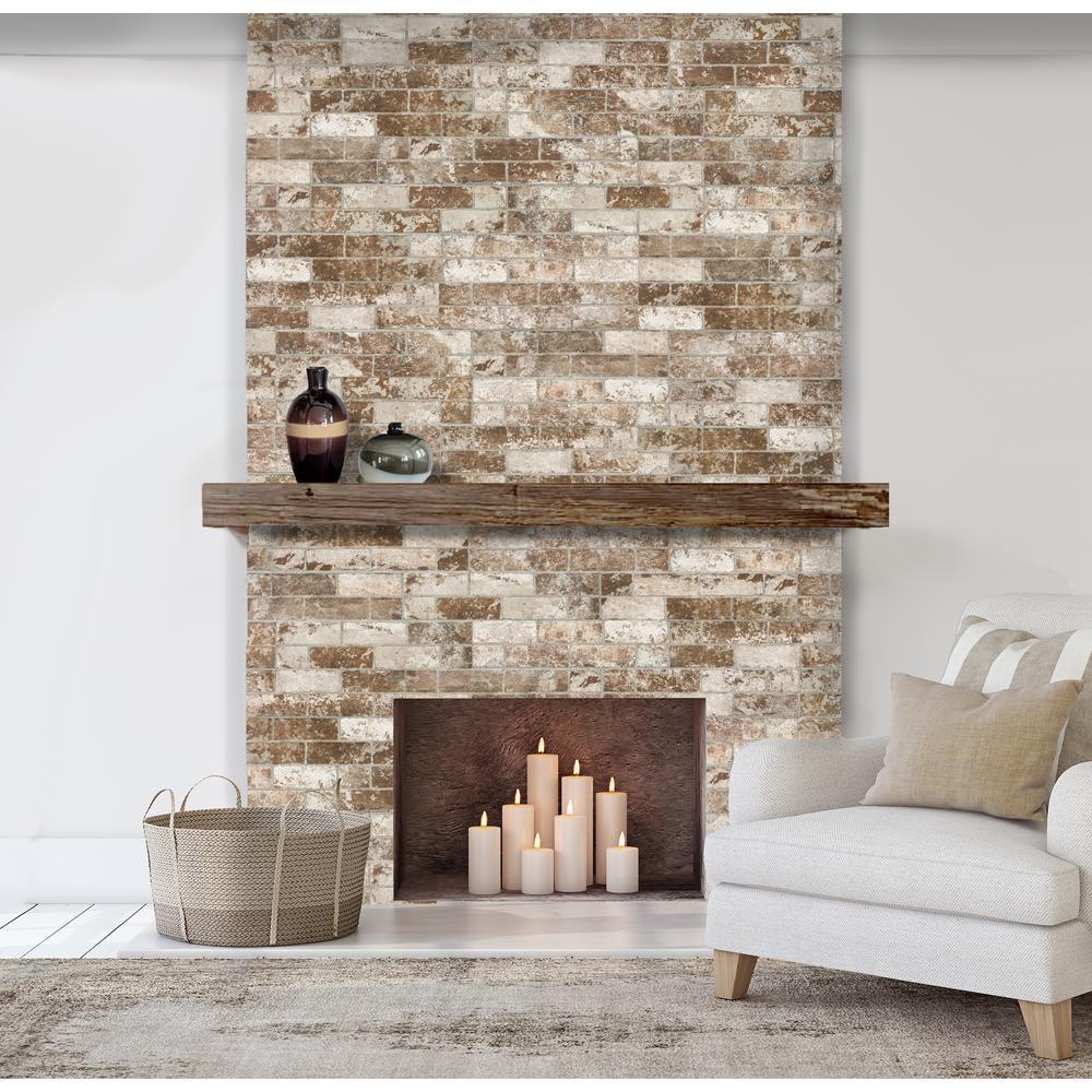 White Washed Brick 6 in. x 24 in. Textured Porcelain Floor and Wall Tile (14 sq. ft./Case) - Super Arbor