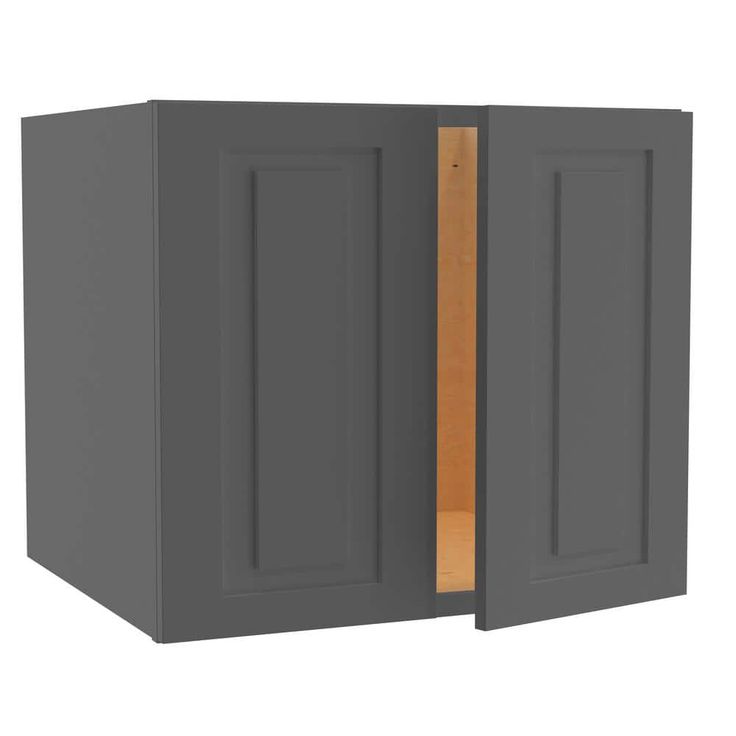 Home Decorators Collection Grayson 27 in. W x 24 in. D x 24 in. H Assembled Plywood Wall Bridge Kitchen Cabinet in Deep Onyx with Soft Close