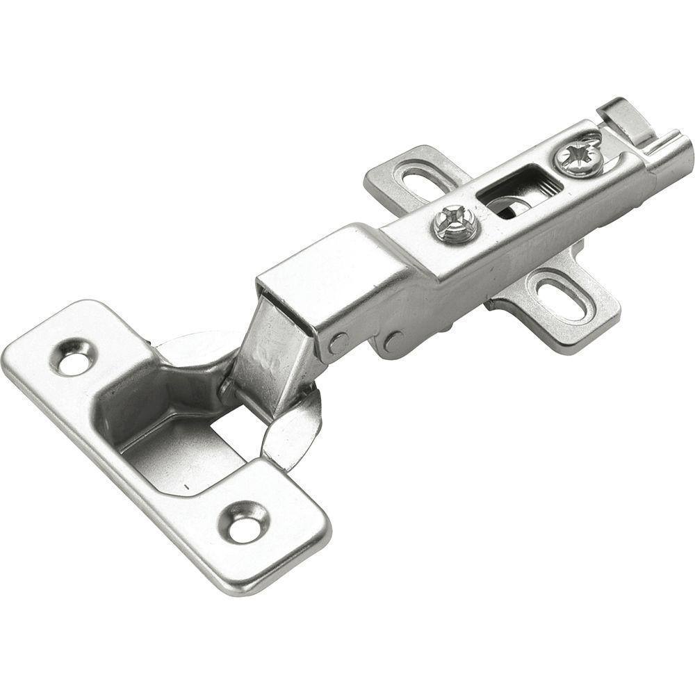 Concealed Polished Nickel Half Overlay 105¬∞ Opening Frameless Hinge - Super Arbor