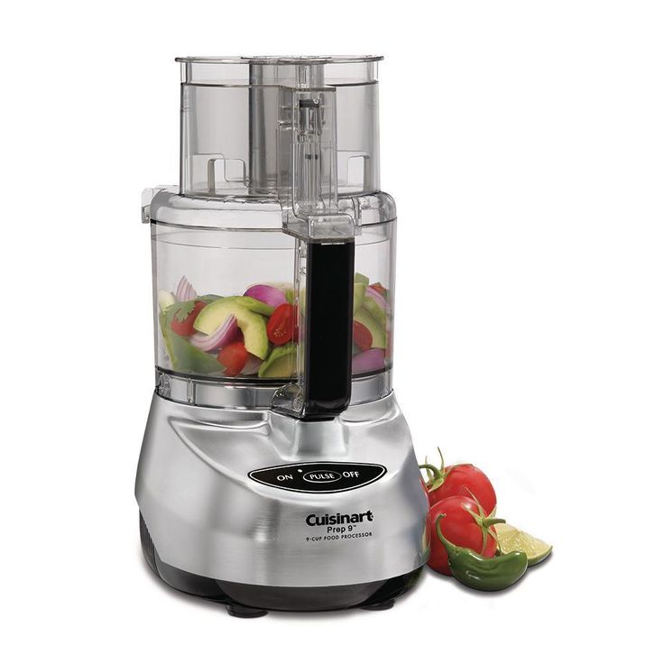 Prep 9 9-Cup 2-Speed Brushed Stainless Food Processor with Pulse Control