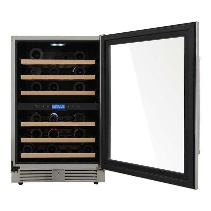 Thor Kitchen 46-Bottle Capacity Stainless Steel Dual Zone Cooling Built-In/Freestanding Wine Chiller