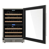 Thor Kitchen 46-Bottle Capacity Stainless Steel Dual Zone Cooling Built-In/Freestanding Wine Chiller