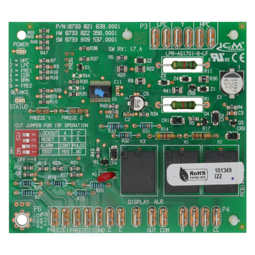 Carrier 8733821639 control board - front view (Product Type: Control Board)