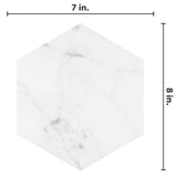 Classico Carrara Hexagon 7 in. x 8 in. Porcelain Floor and Wall Tile (7.5 sq. ft./Case)