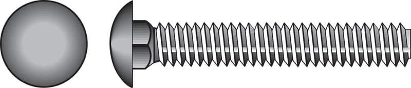 Hillman 5/16 in. x 2 in. Hot-Dipped Galvanized Steel Carriage Bolt, 100-Pack