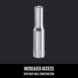 Craftsman 5.5 mm Metric Deep Socket, 1/4 in. Drive, 6 Point