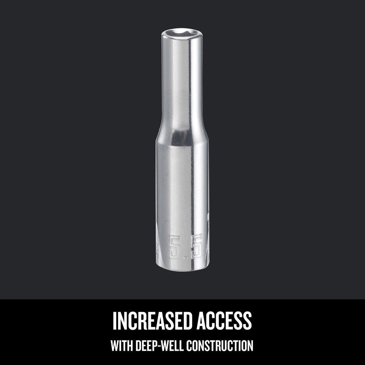 Craftsman 5.5 mm Metric Deep Socket, 1/4 in. Drive, 6 Point