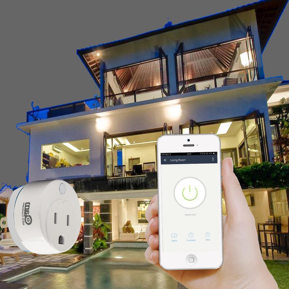 Mini Round Wi-Fi Smart Plug Works with Alexa and Google Home for Voice Control Save Energy (4-Pack) - Super Arbor