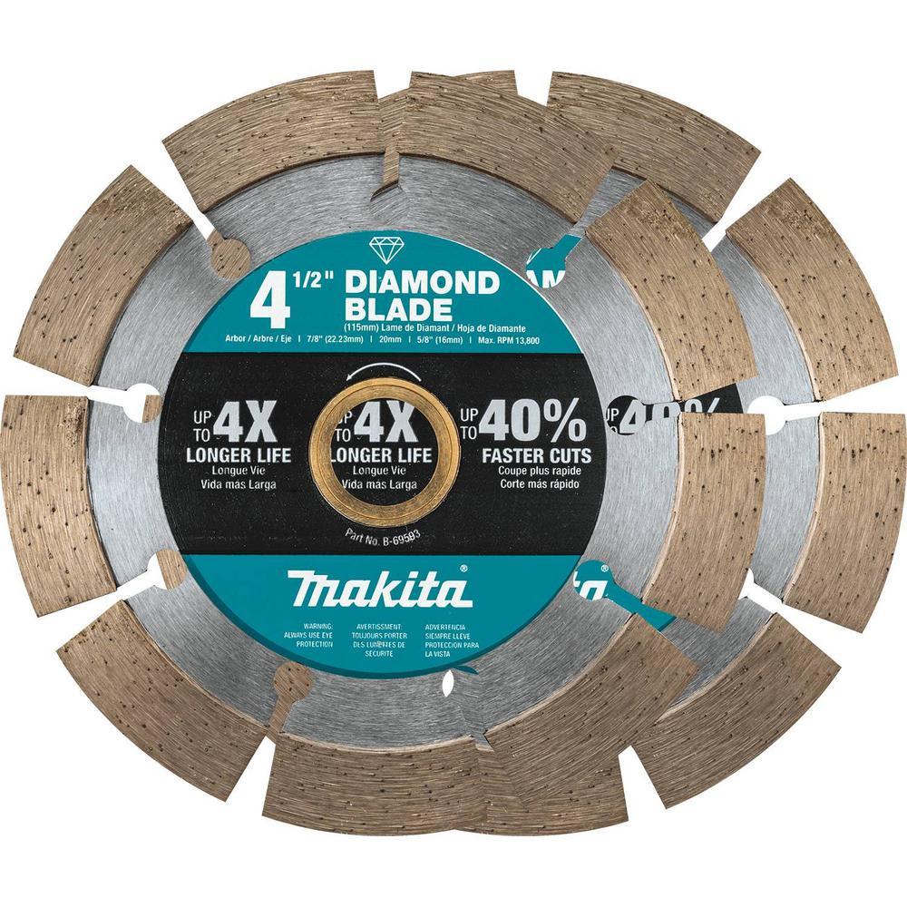 4.5 in. Segmented Rim Diamond Blade for General Purpose (2-Pack) - Super Arbor