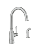 Moen Noell Single-Handle Standard Kitchen Faucet with Side Sprayer in Spot Resist Stainless