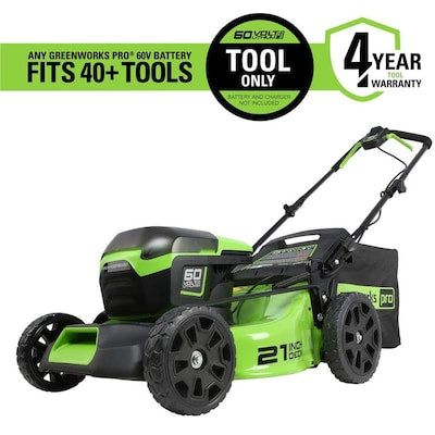 Greenworks Pro 60-volt Max Brushless Lithium Ion Push 21-in Cordless Electric Lawn Mower