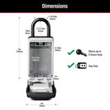 SafeSpace Portable Light-Up Dial Lock Box with Removable Shackle - Super Arbor