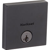 Downtown Low Profile Satin Nickel Square Single Cylinder Contemporary Deadbolt featuring SmartKey Security - Super Arbor