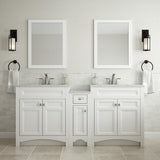 Modular 30-1/2 in. W Bath Vanity in White with Solid Surface Technology Vanity Top in Silver Fox with White Basin - Super Arbor