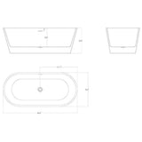 67 in. Fiberglass Double Ended Flatbottom Non-Whirlpool Bathtub In Glossy White - Super Arbor