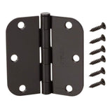3-1/2 in. x 5/8 in. Radius Oil-Rubbed Bronze Door Hinge Value Pack (12 per Pack)