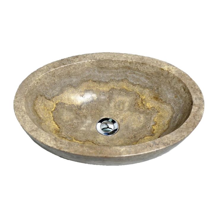 Katelyn Vessel Sink in Travertine