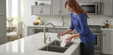 Moen Noell Single-Handle Pull-Down Kitchen Faucet with Reflex, Power Clean & Soap Dispenser – Mediterranean Bronze