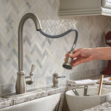 Moen Fieldstone Single-Handle Pull-Down Kitchen Faucet with Reflex & Power Clean, Spot Resist Stainless