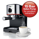 2-Cup Stainless Steel Automatic Espresso Machine with Milk Frother